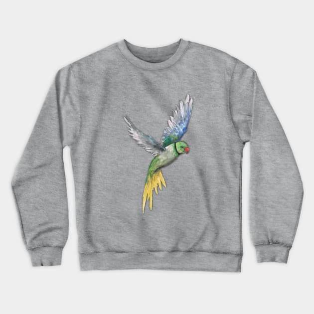 Alexandrine parakeet Crewneck Sweatshirt by Bwiselizzy